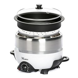 Hot Muiti-functional Pot Cooker With Non Stick Grill Pan Shabu Shabu Pot By C&h