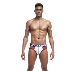 Jockmail Brief White Red