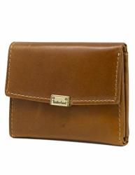 Timberland Womens Leather Rfid Small Indexer Snap Wallet Billfold Cognac Buff One Size Us