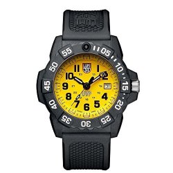 Luminox Men's 'sea' Swiss Quartz Stainless Steel And Rubber Casual Watch Color:black Model: 3505.SC.SET