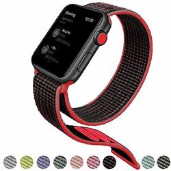 Tces Sport Wristbands Compatible For Apple Watch Band 38MM 42MM Soft Lightweight Breathable Woven Nylon Sport Loop Replacement Strap Compatible For Iwatch Apple Watch