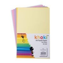 Paper - 80 GSM - Assorted Pastel - A4 - 100 Sheets - 3 Pack