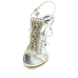 Shiekh Womens SISSY-1-S Dress High Heel - Silver Size 5.5