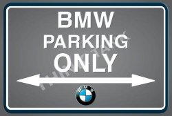 BMW Parking Only - Landscape Classic Metal Sign