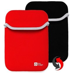 Duragadget Red And Black Reversible Neoprene Water Resistant Carry Case For Lacie Porsche Design Desktop Drive 3TB LAC302003EK 4TB LAC9000384EK 5TB LAC9000480EK