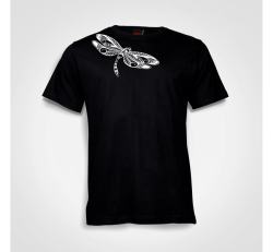 Shoulder Dragonfly Black T Shirt