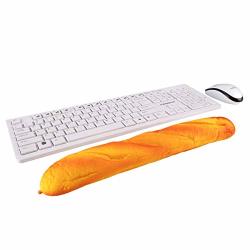 Soft Toast Bread Baguette Shape Anti-skid Keyboard Wrist Rest Support For Office Computer Laptop& Mac Slow Bounces Back Foam For Easy Typing & Pain Relief