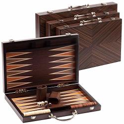 Small medium large Wooden Folding Inlay Backgammon Board Game Set With Game Pieces. Classic Portable Travel Board Strategy Game Set For Adults And Kids Medium