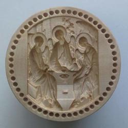 Stamp For The Holy Bread Orthodox Liturgy wooden Hand Carved Traditional Prosphora The Holy Trinity Diameter: 1.57-7.09 Inches 40-180 Mm 59