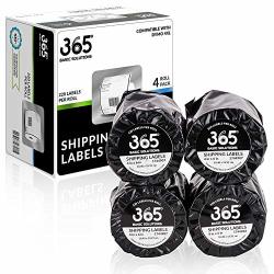 365 Basic Solutions 1744907 Dymo Shipping Labels 4"X6" - 4 X 220 Label Rolls 880 Labels - Perforated Strong Adhesive Smudge Free Clear Printing Dymo Compatible Thermal Label Paper