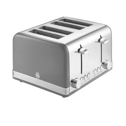Swan Retro Grey 4 Slice Toaster