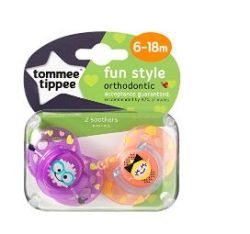Tommee Tippee Ctn Fun Soother 6-18M Purple pink