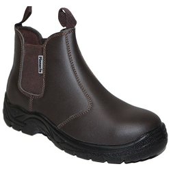 Pinnacle Welding & Safety Austra Chelsea Brown Safety Boots SIZE-4