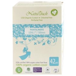Natratouch 7 Length Organic Cotton Panty Liners 42 Piece Super By Natratouch
