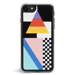Zero Gravity Case Compatible With Iphone 7 PLUS 8 Plus Modern Series - Embroidered Checkered - 360 Protection Drop Test Approved Memphis