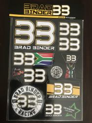 Official Brad Binder 33 Motogp Rider Sticker Kit