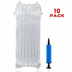 Pack Of 10 Wine Bottle Protectors With Extra Pump. Bubble Cushion Wrap Sleeves For Transporting Glass Liquor Container From Traveling Shipping Moving. Air Inflatable