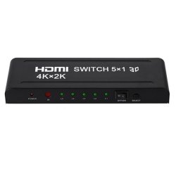 5-PORT HDMI Switch With Ir Remote Control 5-IN 1-OUT