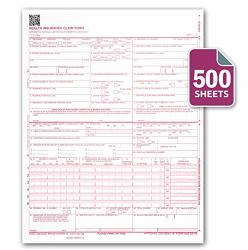 Cms 1500 Hcfa 1500 Insurance Claim Forms - Laser ink-jet Compatible New Version 02 12 Letter Size 8-12 X 11 500 Sheets Per Ream