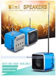 Usb Micro Sd Card Support Mini Speaker Music Player Portable Fm Radio Stereo Pc Mp3 Black ..