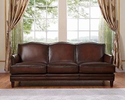 Oxford Hydeline 100% Leather Sofa Brown