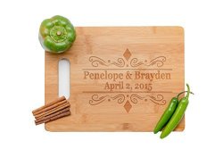 Krezy Case Personalized Cutting Board Wedding Gift Kitchen Gift - Fiance Laser Engraved Wooden Cutting Board