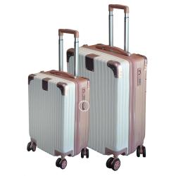 Eco Earth Berlin 2 PC Luggage Spinner Set Cream dusty Pink