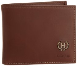 Tommy Hilfiger Men's Leather Hove Passcase Billfold Wallet With Removable Card Case