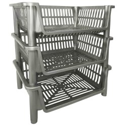 Miss Molly - Vegetable Rack 3TIER Silver