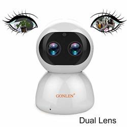 Gonlen Dual Lens Ip Camera Wifi Ptz 2MP Auto Tracking Zoom 1080P HD Indoor Home Pet Cctv Security Cloud Ir Smart Ipcam Wireless