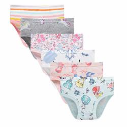 Baby Soft Cotton Panties Little Girls'briefs Toddler Underwear Pack Of 6 3-4 T