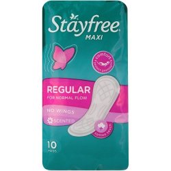 Stayfree Sanitary Pads Maxi Regular Thick Scented Pack Of 10