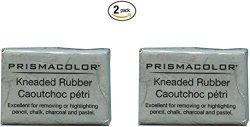 2 X Prismacolor Design Eraser 1224 Kneaded Rubber Eraser Large Grey 70531
