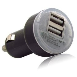 Power: Dual USB Car Charger - Black