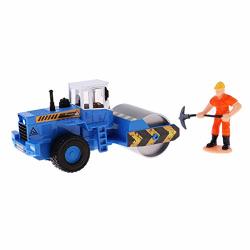 Sm Sunnimix 1 50 Scale Engineering Car Truck Road Roller Blue Vehicle Model Toy With Worker Kids Boys Play