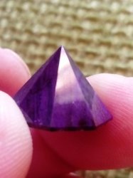 Sugilite Faceted 8 Sided Pyramid. Rare Material.