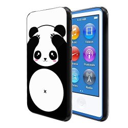 Fincibo Case Compatible With Apple Ipod Nano 7 7TH Generation Flexible Tpu Soft Gel Skin Protector Cover Case For Ipod Nano 7 - Panda Bear Style