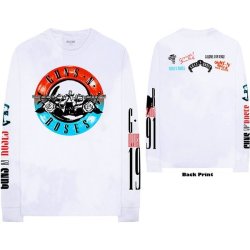 Guns N' Roses Motorcross Logo Mens White Long Sleeve T-Shirt Small