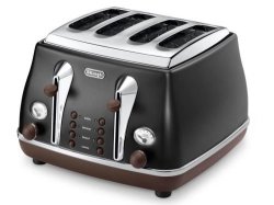 Delonghi Icona Vintage 4 Slice Toaster - Black