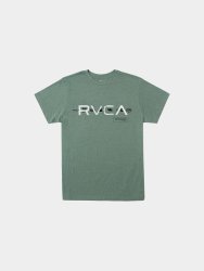 RVCA Boy&apos S Green Big All Brand Short Sleeve T-Shirt