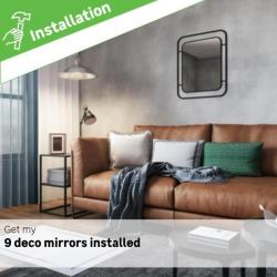 9 Deco Mirrors Installation Fee