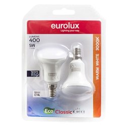 Eurolux LED R50 Reflector E14 Core Globe 5W 3000K Blister-twin