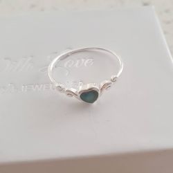 Molly 925 Sterling Silver Heart Mood Ring - Size 9
