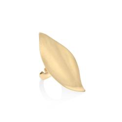 Organic Leaf Ring - 18KT Yellow Gold Vermeil