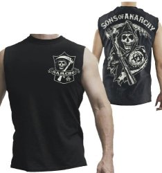 Sons Of Anarchy Men's Reaper Shield Muscle Tank Top M