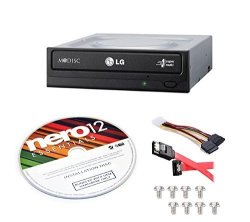 LG Electronics GH24NS95B-KIT 24X Sata DVD Internal Rewriter With M-disc Support + Nero 12 Essentials + Sata Cable Kit