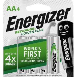Energizer Recharge: AA Batteries 4 Pack
