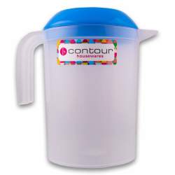 Plastic Water Jug With Lid 1.5L Assorted