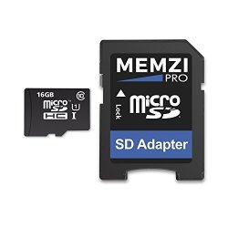 Memzi Pro 16GB Class 10 90MB S Micro Sdhc Memory Card With Sd Adapter For Motorola Moto G Series Cell Phones
