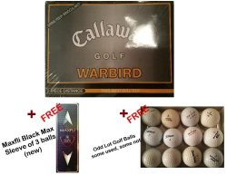 Callaway Golf Warbird + Free Maxfli Black Max + Free Collection Of Odd Lot Golf Balls